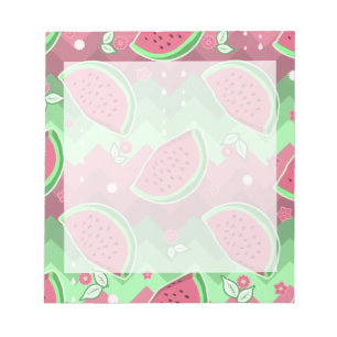 Watermelon Chevron Pattern Notepad