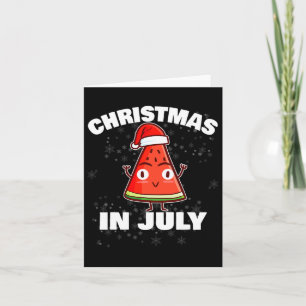 Watermelon Christmas In July Christmas Tree Summer Card