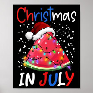 Watermelon Christmas Tree Christmas In July Boys G Poster