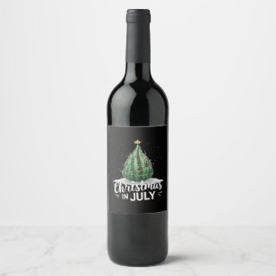 Watermelon Christmas Tree Christmas In July Summer Wine Label