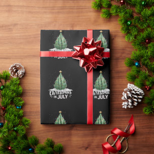 Watermelon Christmas Tree Christmas In July Summer Wrapping Paper