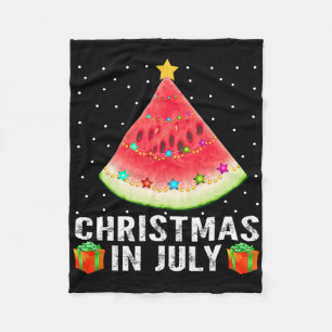 Watermelon Christmas Tree  Fleece Blanket