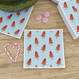 Watermelon Christmas Tree Pattern Summer Party Napkin