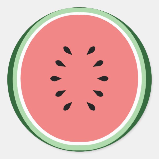 Watermelon Classic Round Sticker (Front)