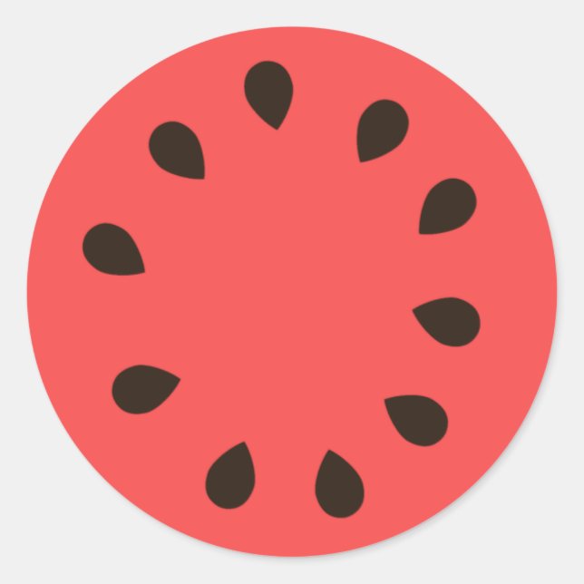 Watermelon Classic Round Sticker (Front)