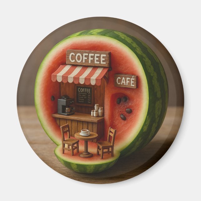 watermelon coffee magnet (Front)