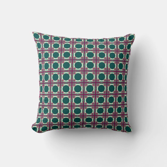 Watermelon Colours Geometric Pattern Cushion (Front)
