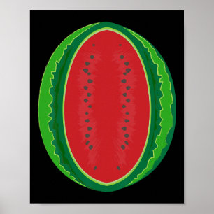 Watermelon Costume Halloween Melon Fruit For Adult Poster