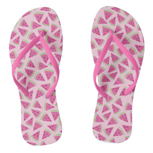 Watermelon Crush Flip Flops, Pink Jandals