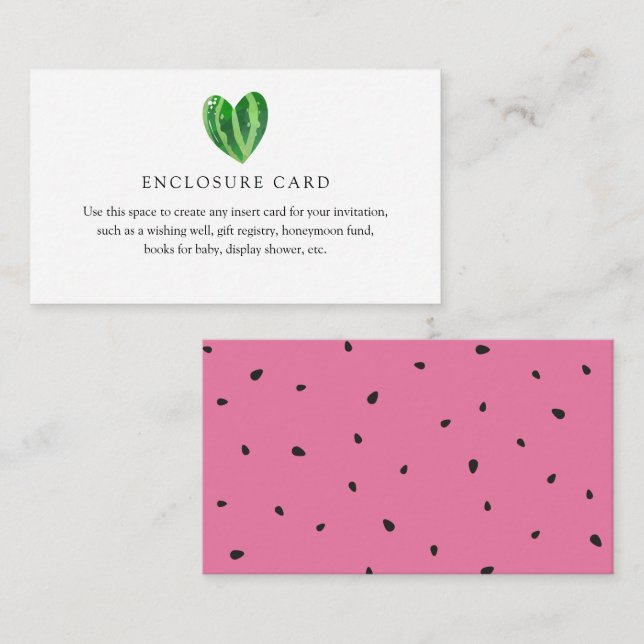 Watermelon Custom Enclosure Card (Front/Back)