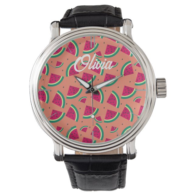 Watermelon  Custom Name Watch (Front)