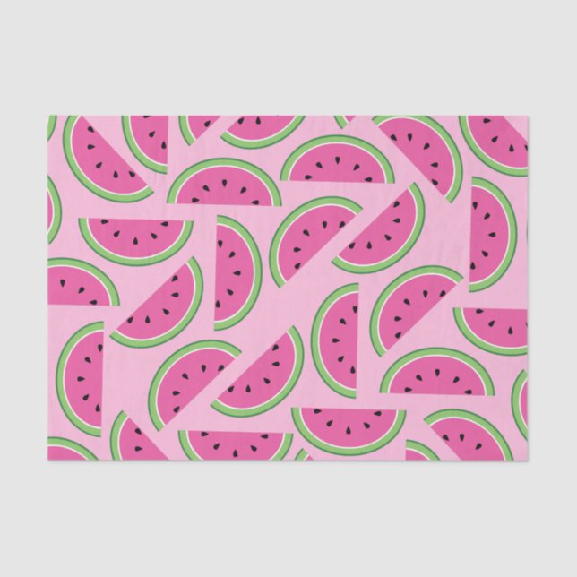 Watermelon Cute 1st Birthday Party Tissue Paper (Front)