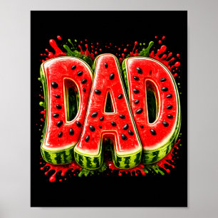 Watermelon dad funny summer family matching poster