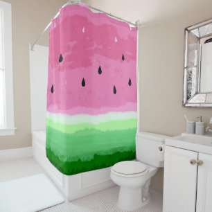watermelon design shower curtain