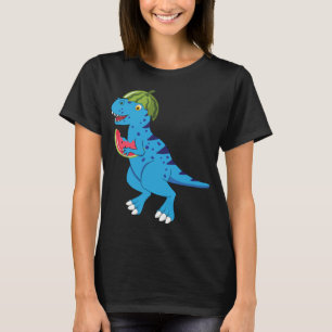 Watermelon Dinosaur T Rex Summer Fruit Art Dino Lo T-Shirt