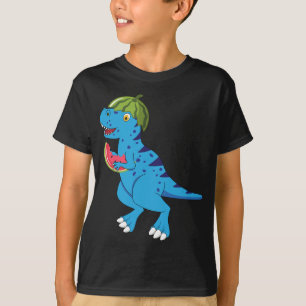 Watermelon Dinosaur T Rex Summer Fruit Art Dino Lo T-Shirt