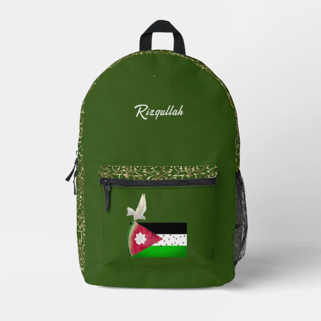Watermelon Dove  Printed Backpack (Front)