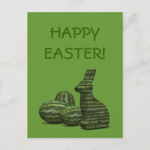Watermelon Easter Bunny Holiday Postcard