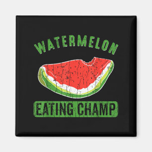 Watermelon Eating Champ Funny Summer Fruit Lover Magnet