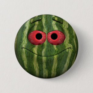 Watermelon Emoticon 6 Cm Round Badge