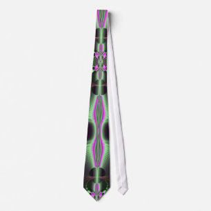 Watermelon Explosion Fractal Tie