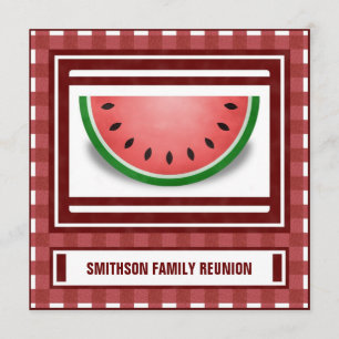 Watermelon Family Reunion BBQ Picnic Invite