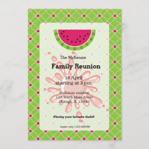 Watermelon family reunion invitation