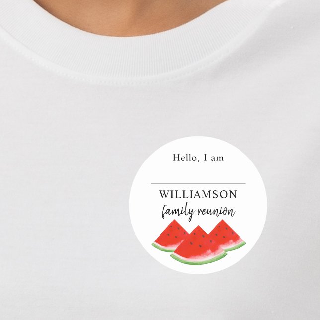 Watermelon Family Reunion Name Tag (Creator Uploaded)