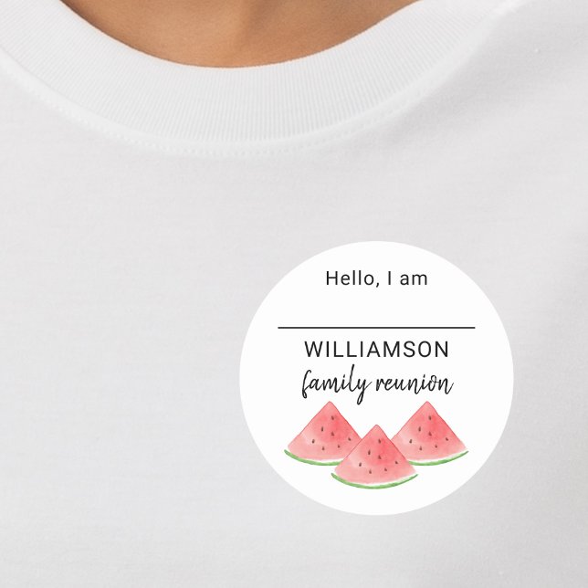 Watermelon Family Reunion Name Tag (Creator Uploaded)