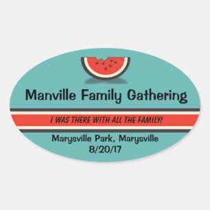 Watermelon Family Reunion Souvenir Stickers