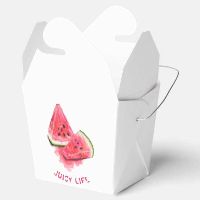 Watermelon Favour Box - Custom Text (Opened)