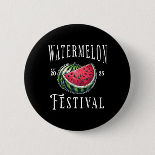 Watermelon Festival 2025 Melon Fruits Summer Vacat 6 Cm Round Badge