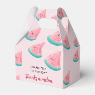 Watermelon First Birthday Thanks a Melon Favour Box
