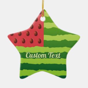 Watermelon Flag Ceramic Tree Decoration