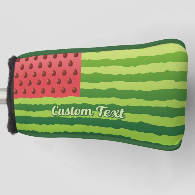 Watermelon Flag Golf Head Cover (Front)