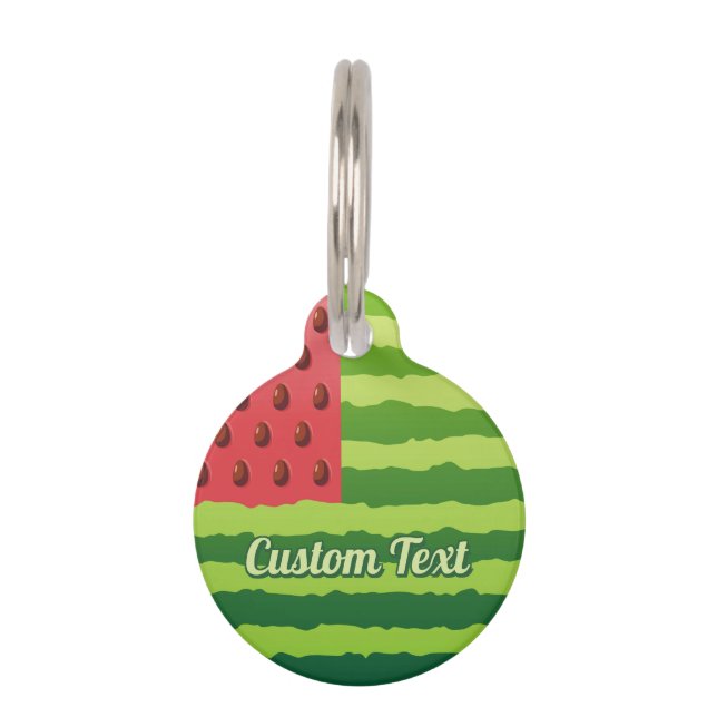 Watermelon Flag Pet ID Tag (Front)