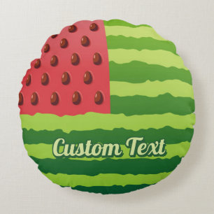Watermelon Flag Round Cushion