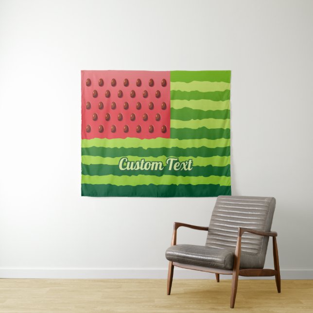 Watermelon Flag Tapestry (In Situ (Horizontal))