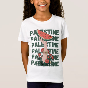 watermelon, flowers, and free palestine Repeat T-Shirt