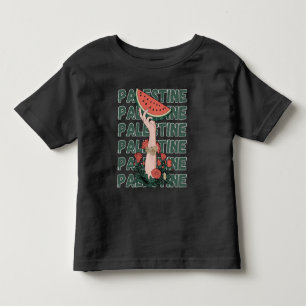 watermelon, flowers, and free palestine Repeat Toddler T-Shirt
