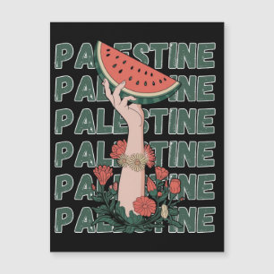 watermelon, flowers, and  palestine text Repeat 