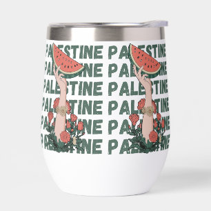 watermelon, flowers, and palestine text Repeat