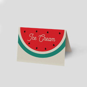 Watermelon Food Tent Card