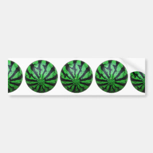 Watermelon Football / Soccer Ball Bumper Sticker