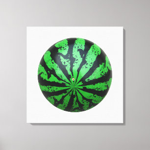 Watermelon Football / Soccer Ball Canvas Print