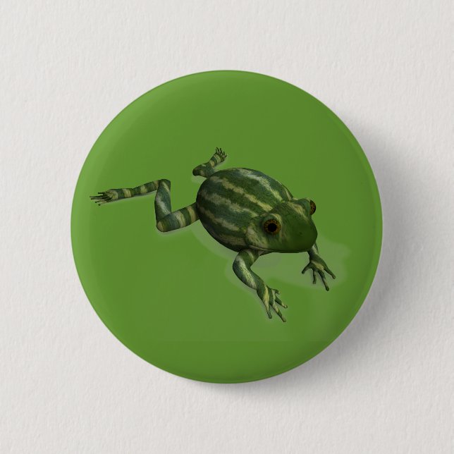 Watermelon Frog 6 Cm Round Badge (Front)