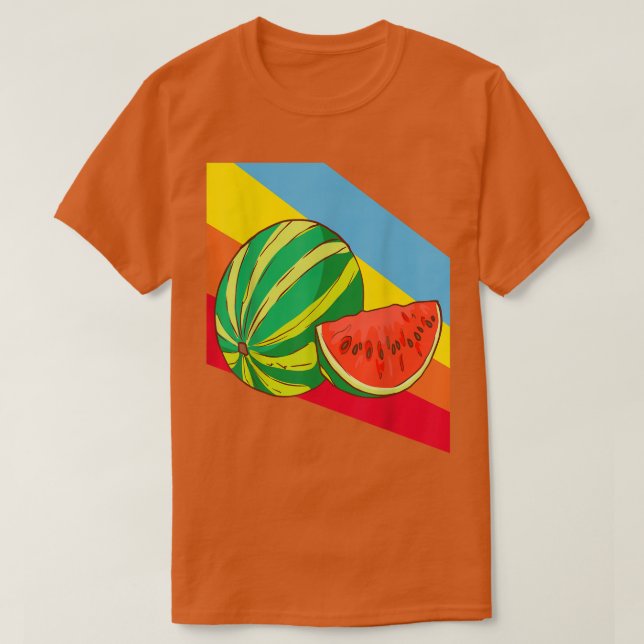 Watermelon Fruit Food Vegan Vegetarian  T-Shirt (Design Front)