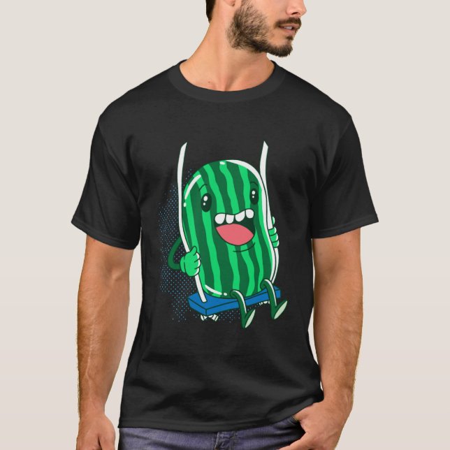 watermelon fruit funny summer cute T-Shirt (Front)