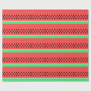watermelon fruit slice summer wrapping paper
