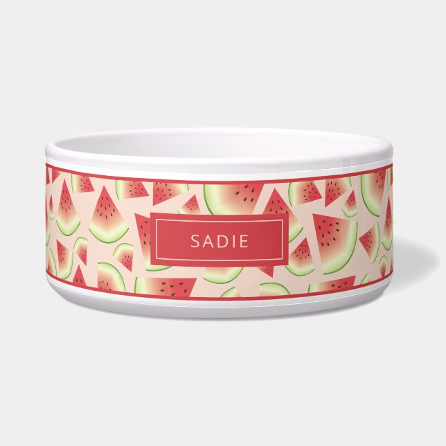 Watermelon Fruit Slices Pattern With Custom Name (Front)